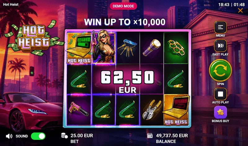 Hot Heist - base game win
