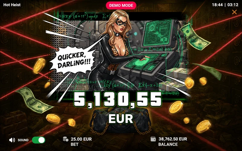 Hot Heist - big win on the reels