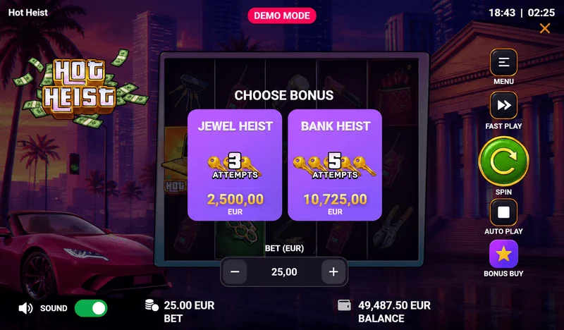 Hot Heist - bonus buy
